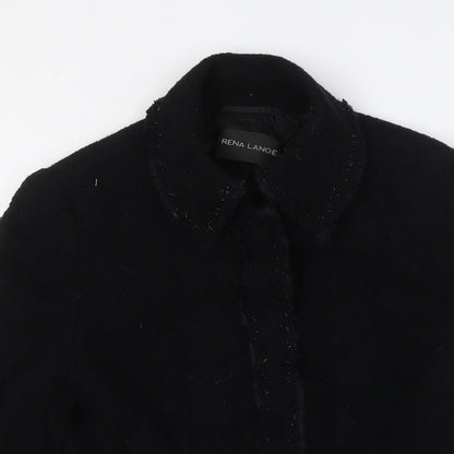 Rena Lange Womens Black Jacket Size 10 Snap