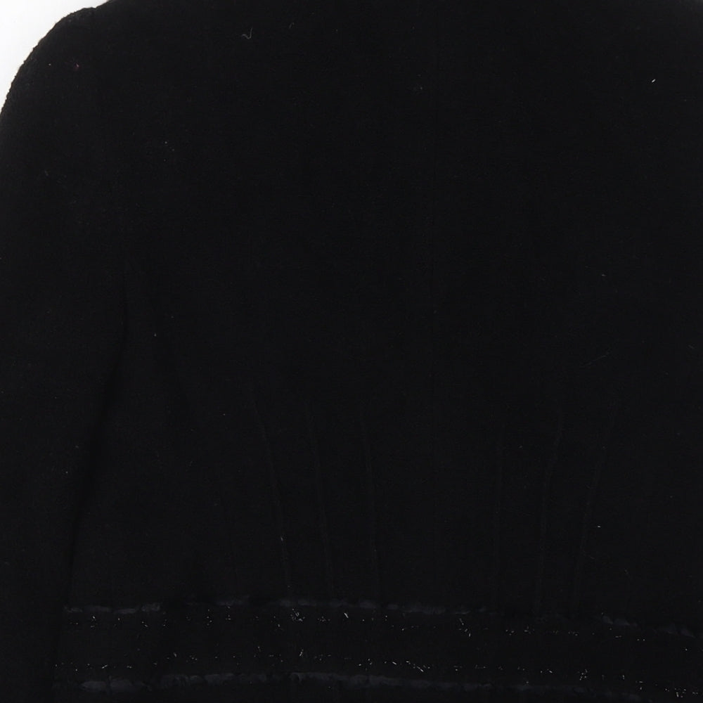 Rena Lange Womens Black Jacket Size 10 Snap