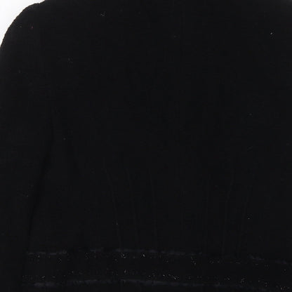 Rena Lange Womens Black Jacket Size 10 Snap