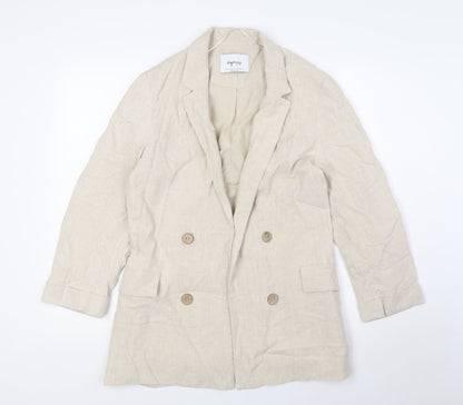 Womens UK Size S Stradivarius Beige Jacket