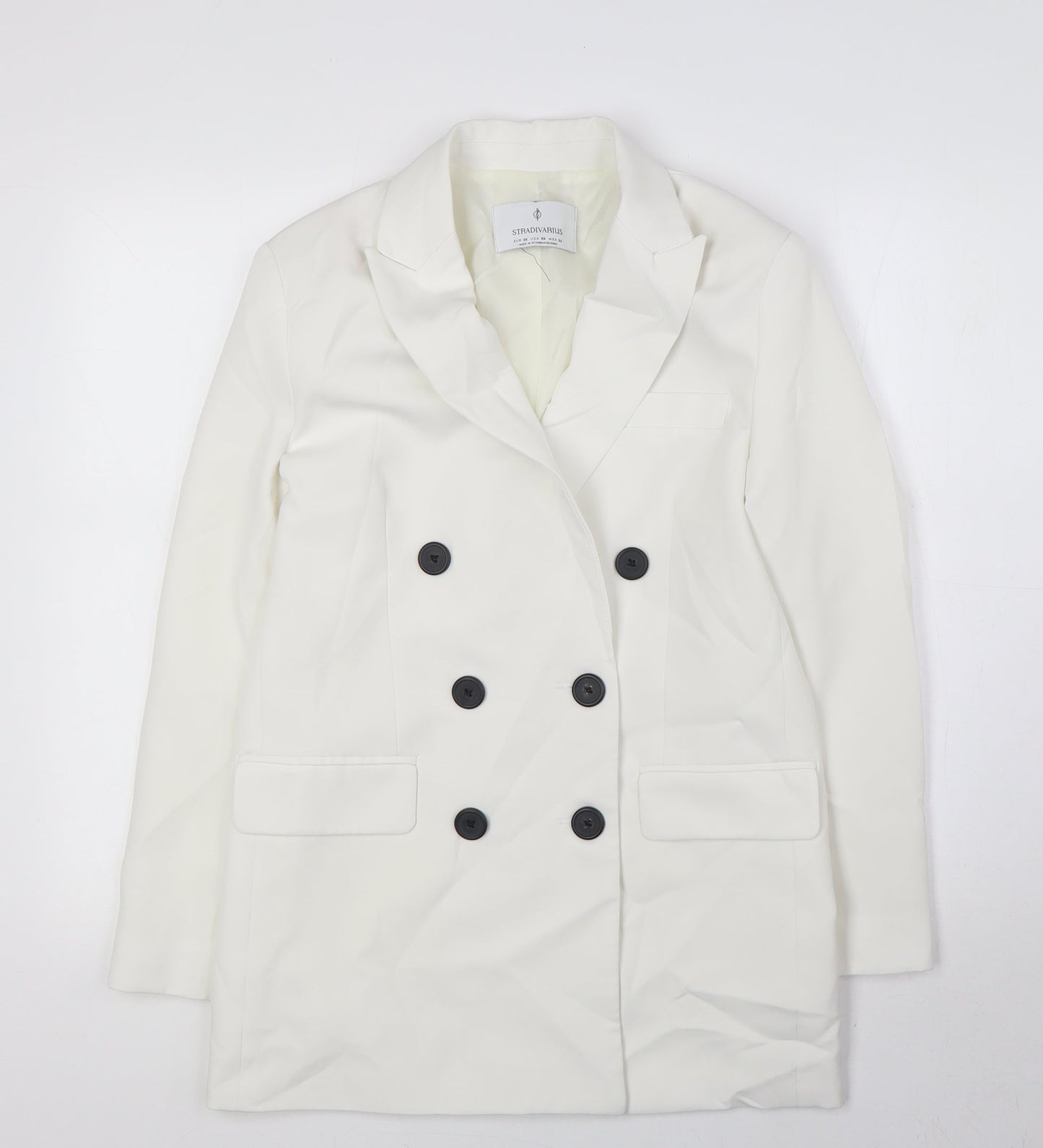 Womens UK Size XS Stradivarius Ivory Jacket