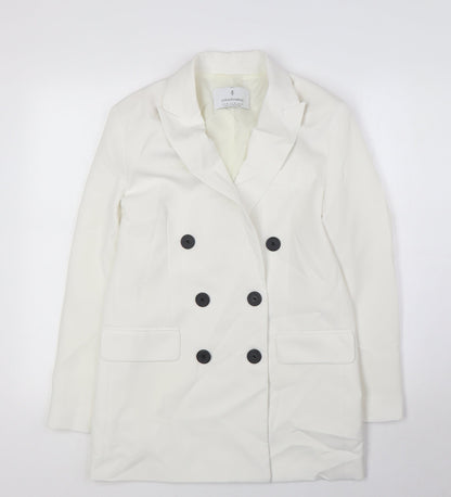 Womens UK Size XS Stradivarius Ivory Jacket
