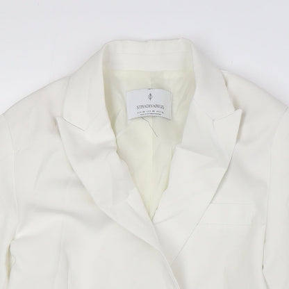 Womens UK Size XS Stradivarius Ivory Jacket