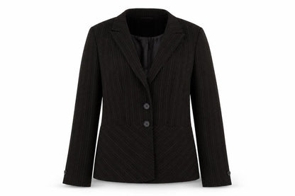 Next Womens Brown Jacket Size 10 Button - Pinstripe