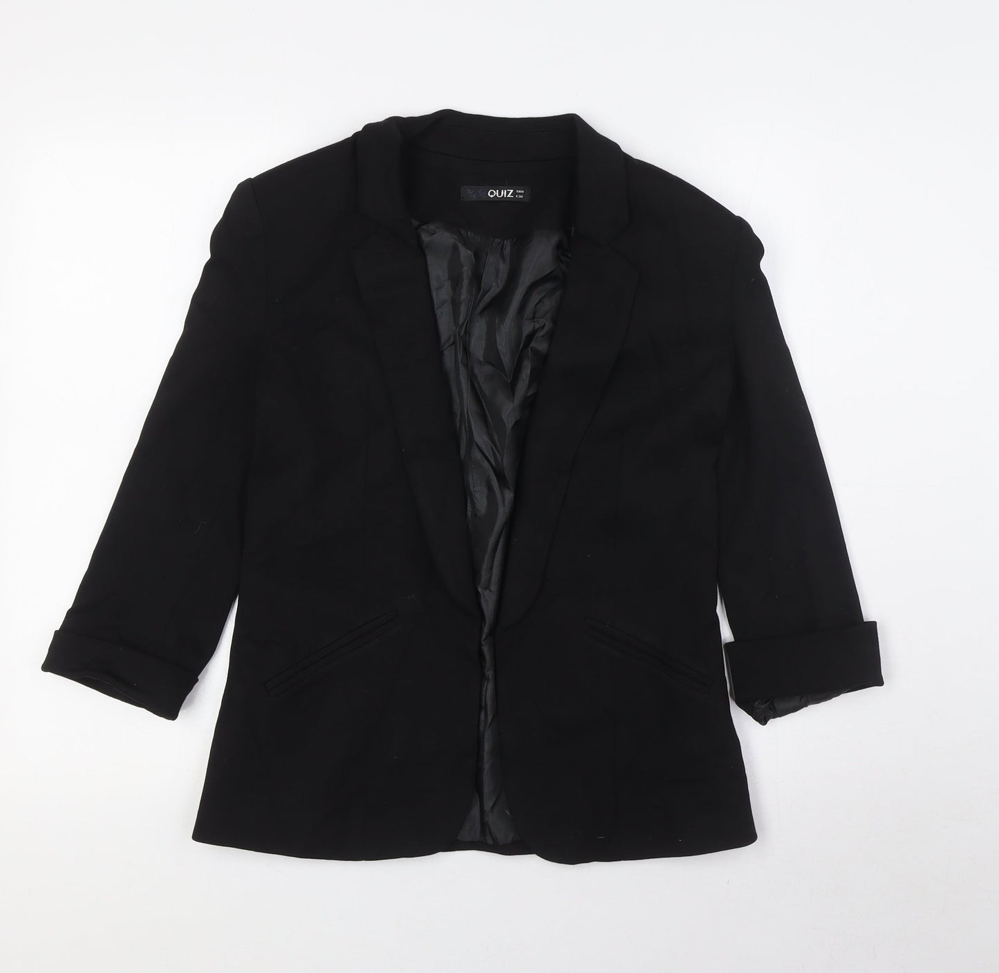 Quiz Womens Black Jacket Size 8 - No Clouser