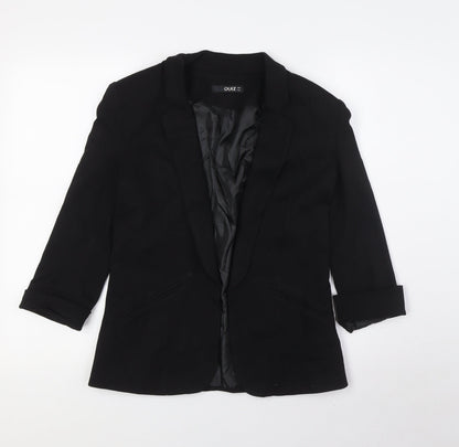 Quiz Womens Black Jacket Size 8 - No Clouser