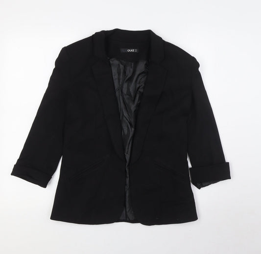 Quiz Womens Black Jacket Size 8 - No Clouser