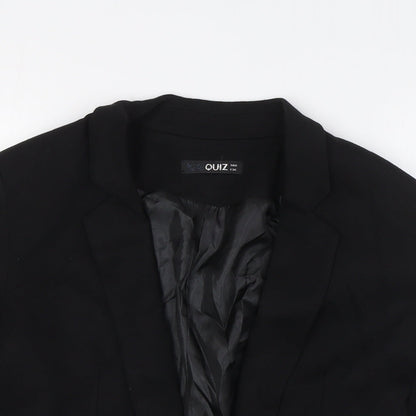 Quiz Womens Black Jacket Size 8 - No Clouser