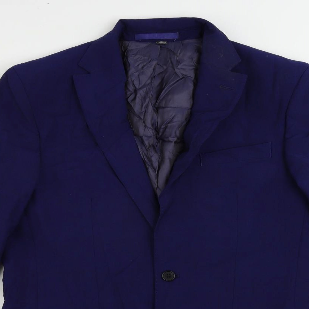 Mens UK Size 38 Marks and Spencer Regular Blue Suit Jacket