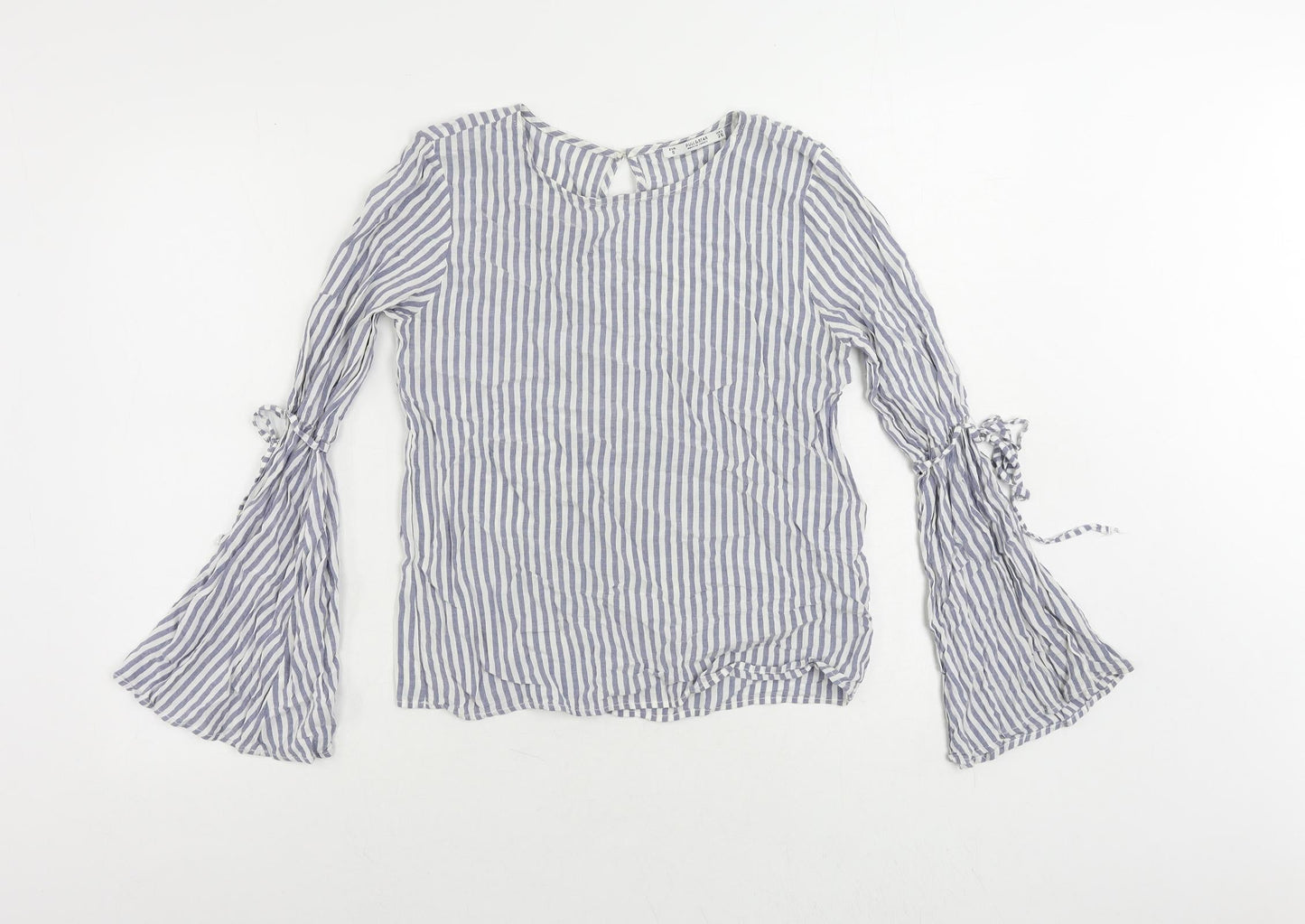 Womens UK Size S Pull&Bear Blue Basic Blouse