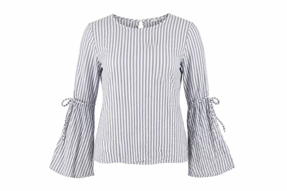 Womens UK Size S Pull&Bear Blue Basic Blouse