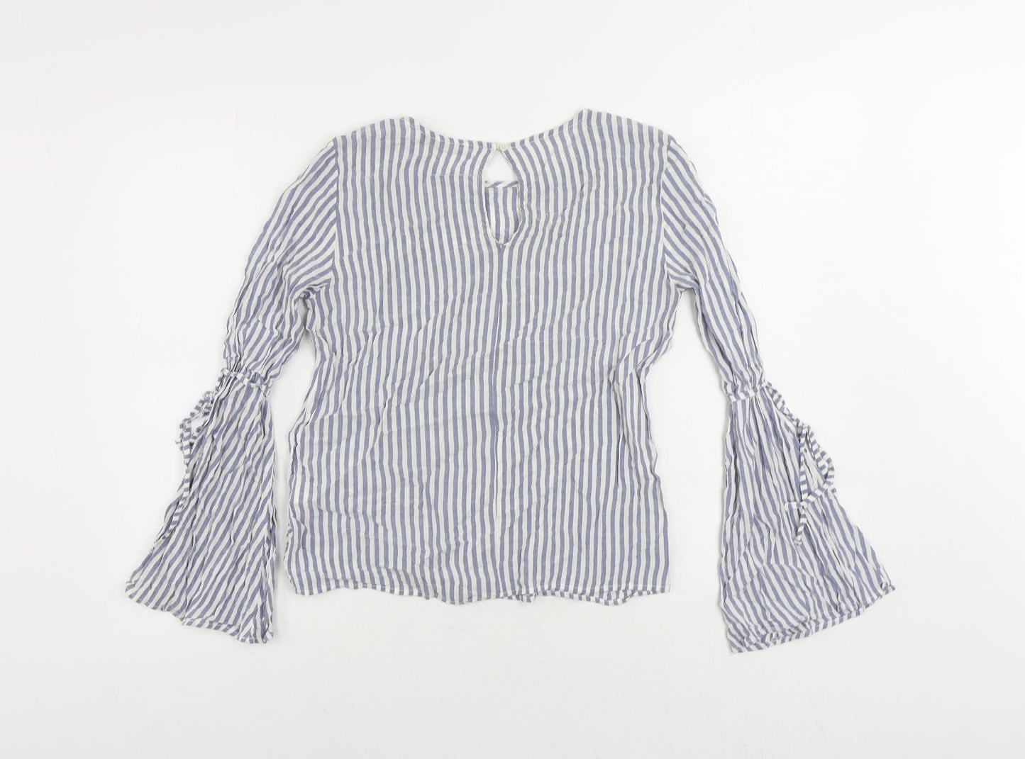 Womens UK Size S Pull&Bear Blue Basic Blouse