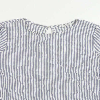 Womens UK Size S Pull&Bear Blue Basic Blouse