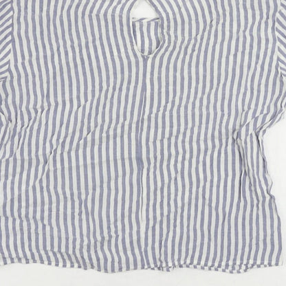Womens UK Size S Pull&Bear Blue Basic Blouse