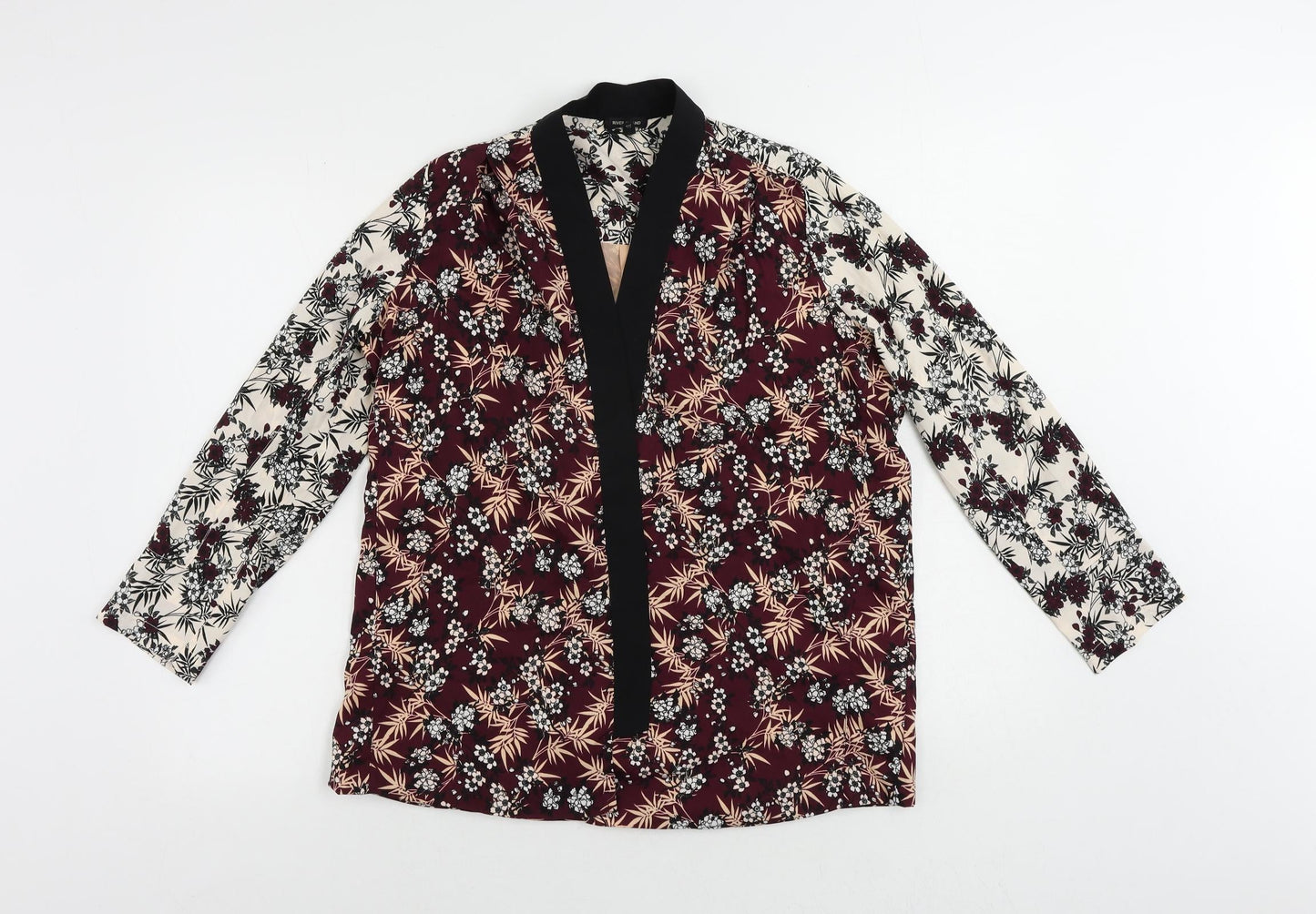Womens UK Size 8 River Island Purple Kimono Blouse