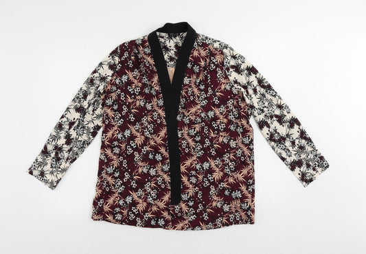 Womens UK Size 8 River Island Purple Kimono Blouse
