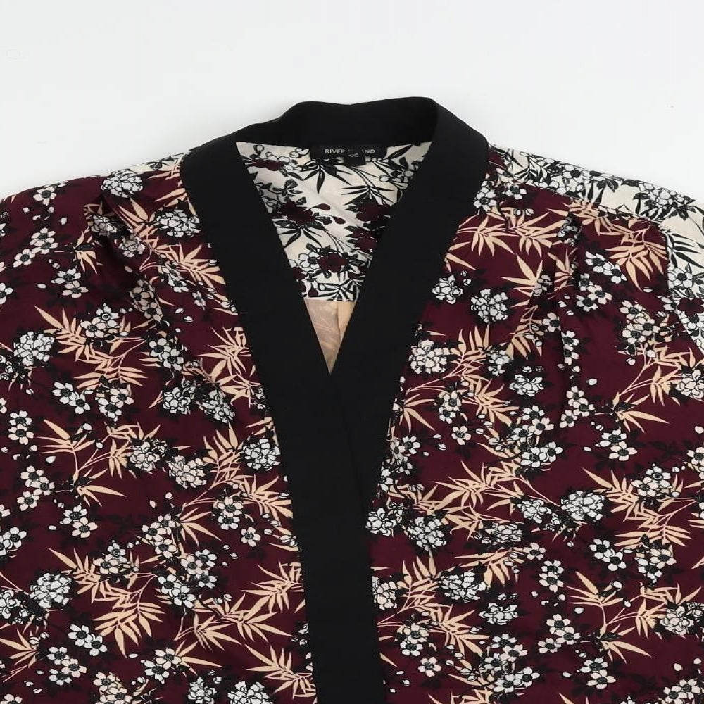 Womens UK Size 8 River Island Purple Kimono Blouse