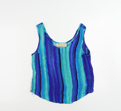 Womens UK Size 12 Roman Blue Basic Tank