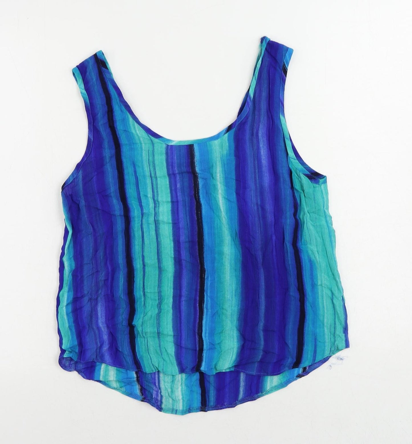 Womens UK Size 12 Roman Blue Basic Tank