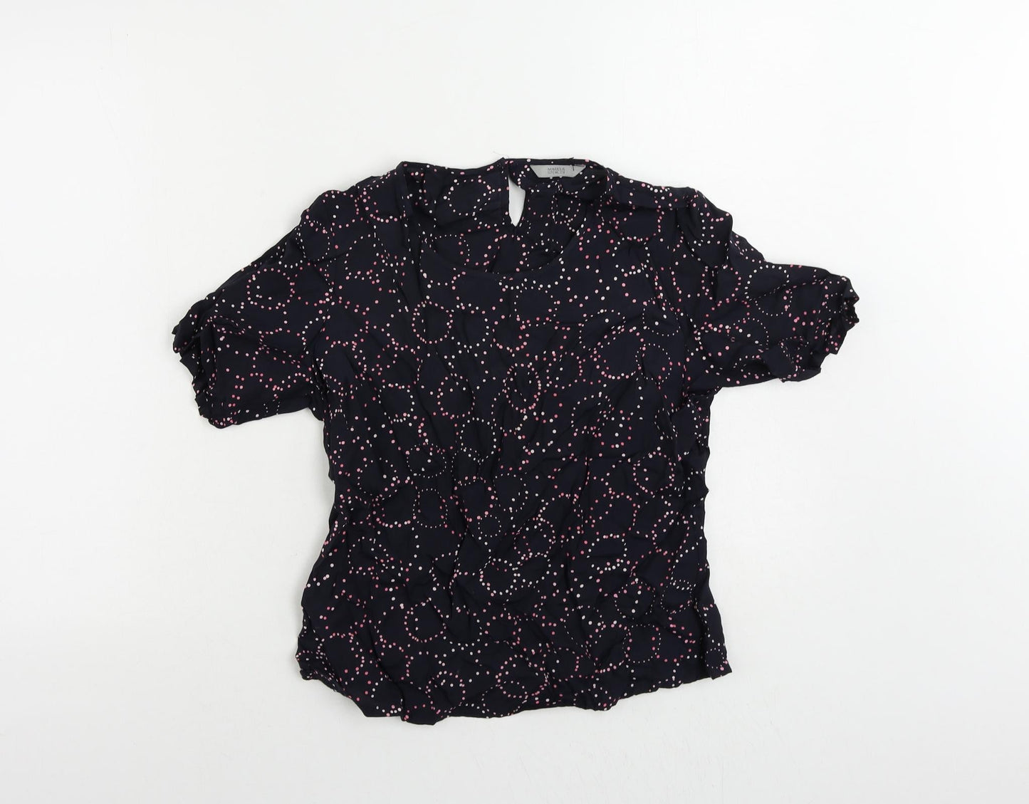 Womens UK Size 12 Marks and Spencer Blue Basic Blouse