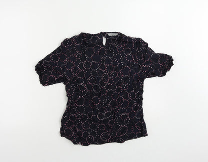 Womens UK Size 12 Marks and Spencer Blue Basic Blouse