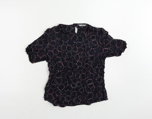 Womens UK Size 12 Marks and Spencer Blue Basic Blouse