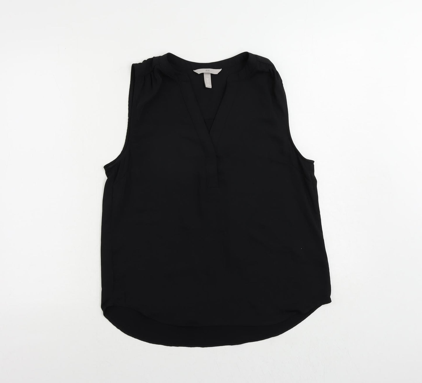 Womens UK Size 8 H&M Black Basic Blouse