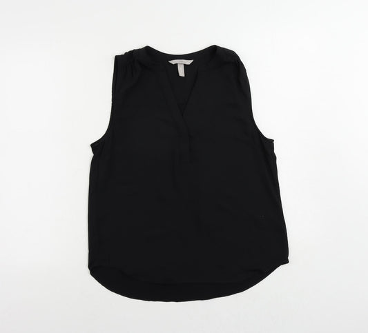Womens UK Size 8 H&M Black Basic Blouse