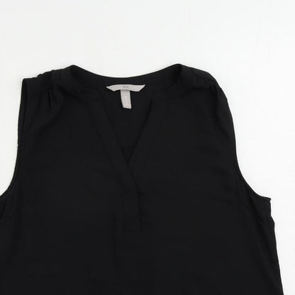 Womens UK Size 8 H&M Black Basic Blouse