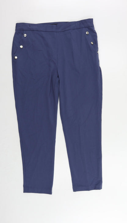 Womens UK Size 16 Anna Rose Regular Fit  Black Trousers