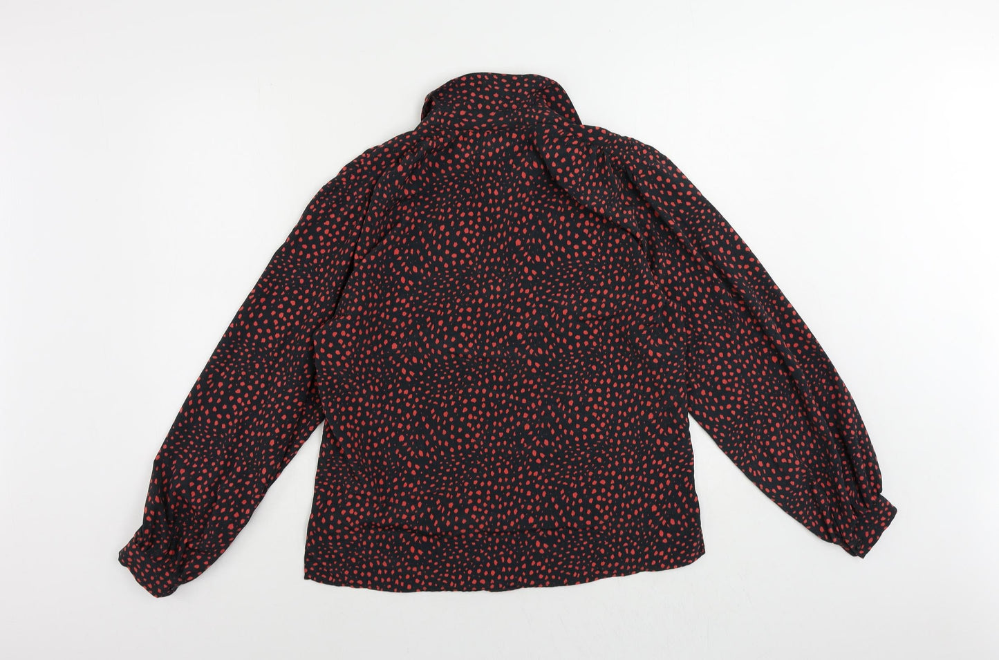 Womens UK Size 10 Topshop Black Basic Button-Up