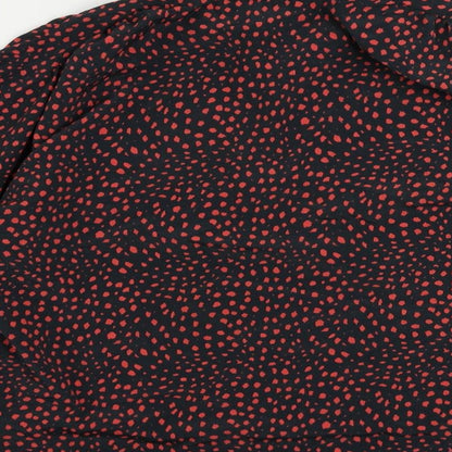 Womens UK Size 10 Topshop Black Basic Button-Up