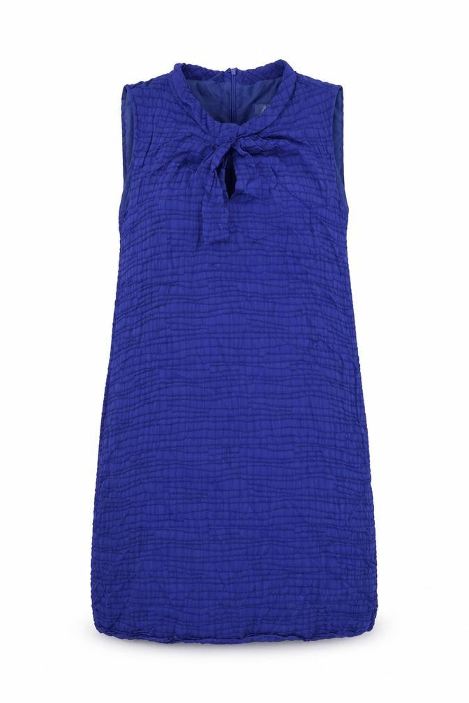 Country Casuals Womens Blue Polyester Shift Size 16 Round Neck Zip - Lined