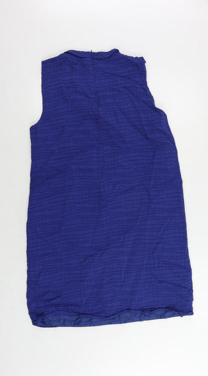 CC Womens Blue Polyester Shift Size 16 Round Neck Zip - Lined