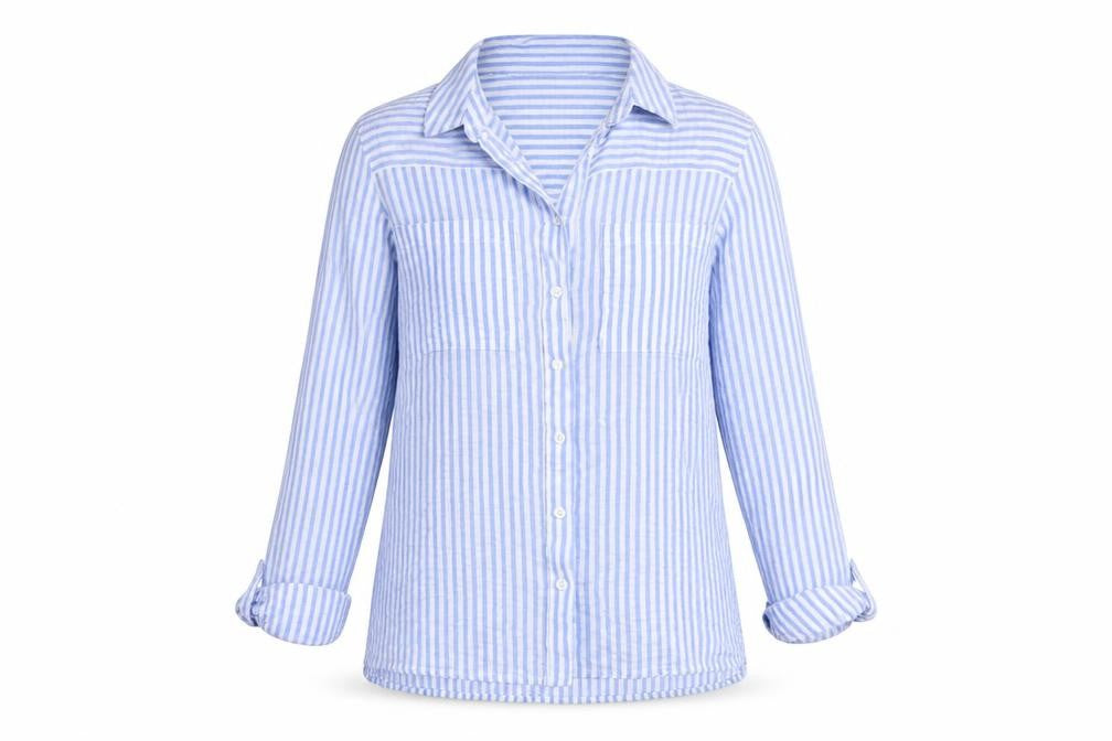 Womens UK Size 8 Dorothy Perkins Blue Basic Button-Up