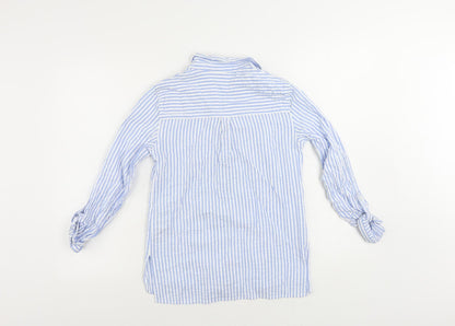 Womens UK Size 8 Dorothy Perkins Blue Basic Button-Up