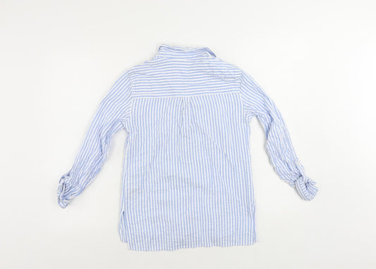 Womens UK Size 8 Dorothy Perkins Blue Basic Button-Up