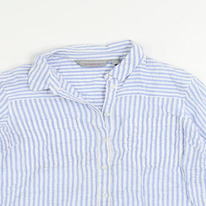 Womens UK Size 8 Dorothy Perkins Blue Basic Button-Up