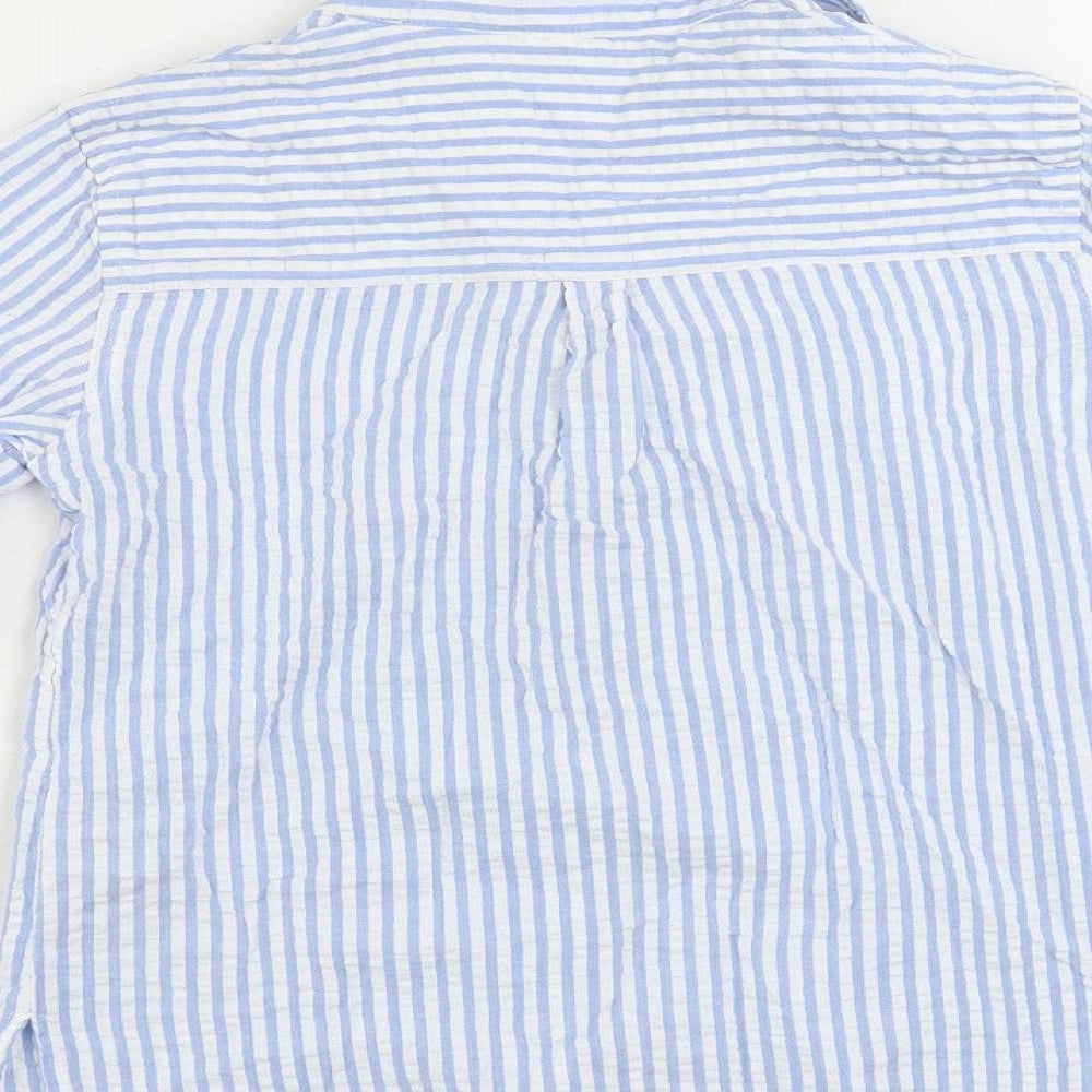 Womens UK Size 8 Dorothy Perkins Blue Basic Button-Up