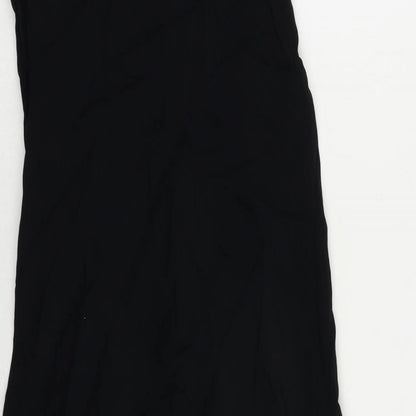 Per Una Womens Black Viscose Slip Dress Size 12 V-Neck