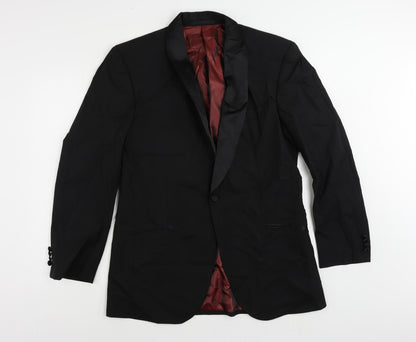 Mens UK Size 40 1860 Menswear Regular Black Suit Tuxedo