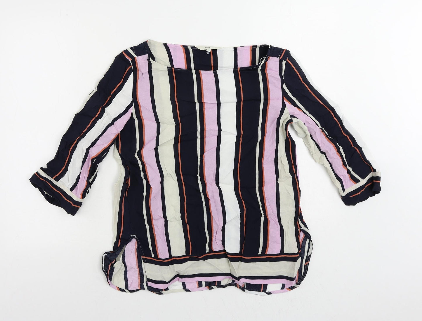 Womens UK Size 12 NEXT Multicoloured Basic Blouse