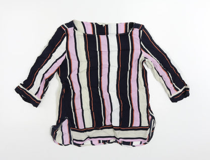 Womens UK Size 12 NEXT Multicoloured Basic Blouse