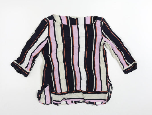 Womens UK Size 12 NEXT Multicoloured Basic Blouse