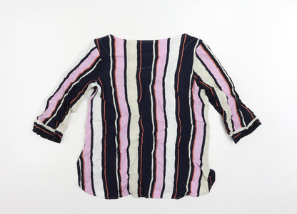 Womens UK Size 12 NEXT Multicoloured Basic Blouse