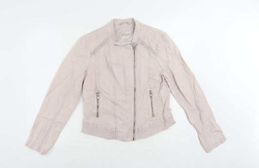 Indigo Womens Pink Jacket Size 10 Zip - Lightweight