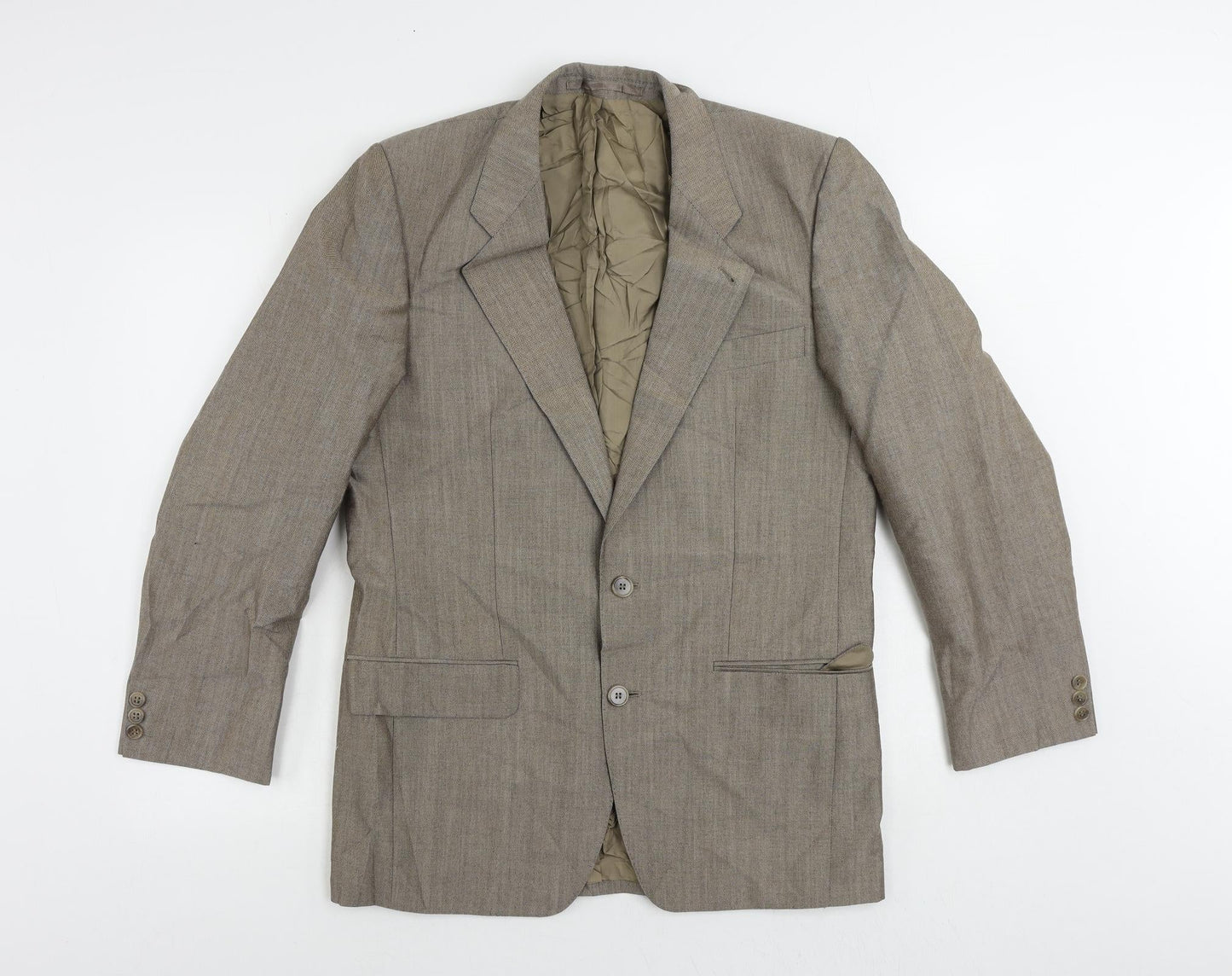 Mens UK Size 40 MODENA Regular Beige Suit Jacket