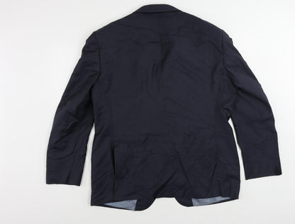 Autograph Mens Blue Polyamide Jacket Suit Jacket Size 44 Regular