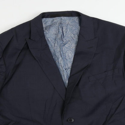 Autograph Mens Blue Polyamide Jacket Suit Jacket Size 44 Regular