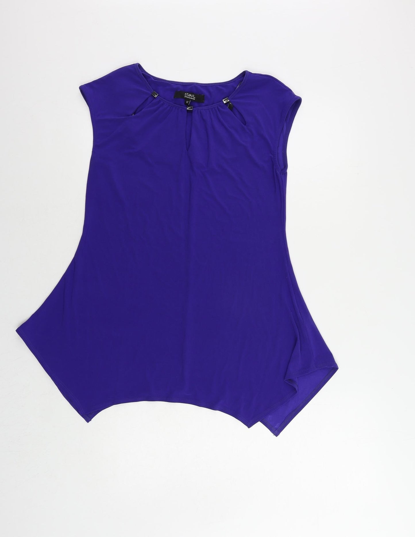 Womens UK Size 12 Julien Macdonald Purple Basic Blouse